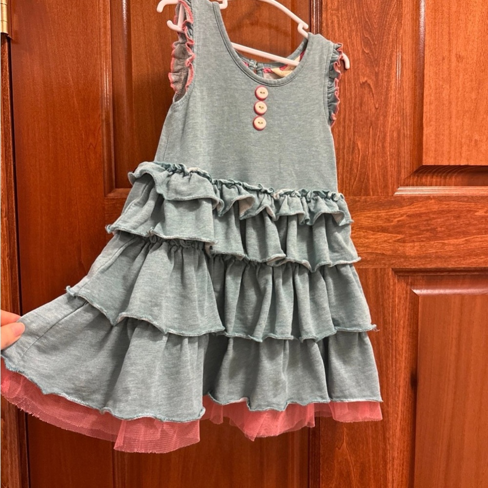 Matilda Jane Blue Ruffle Dress - Picture 3 of 6